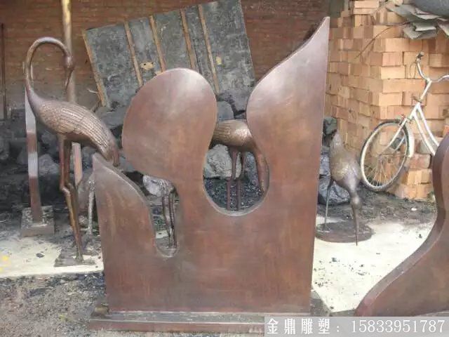 抽象铜雕塑 (2)